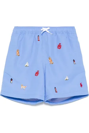 Ralph Lauren Bestickte Badeshorts