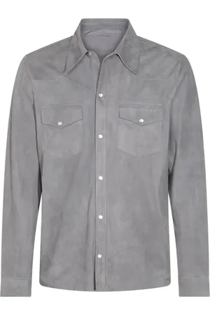 SALVATORE SANTORO Hemdjacke aus Wildleder