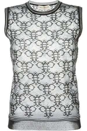 Puccini Transparentes Top mit Logo-Muster