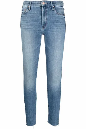 Mother Klassische Cropped-Skinny-Jeans