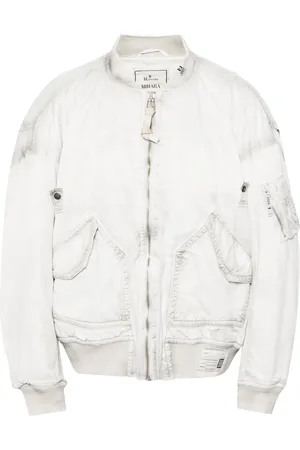 Maison Mihara Yasuhiro Bomberjacke in Distressed-Optik mit tiefen Schultern