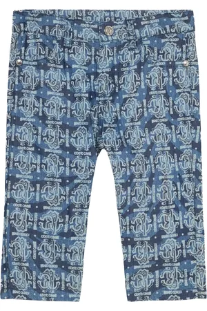 Roberto Cavalli Jeans-Shorts mit Monogramm