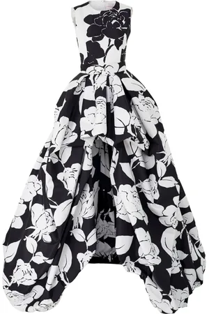 Carolina Herrera Asymmetrisches Abendkleid mit Blumen-Print