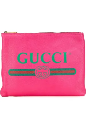 Gucci 2016-2024 mittelgroße Portfolio Clutch aus Leder mit Logo