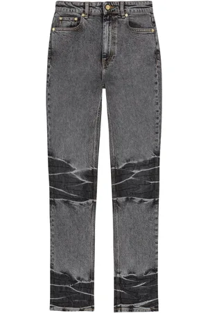 Ganni Straight-Leg-Jeans mit Tragefalten