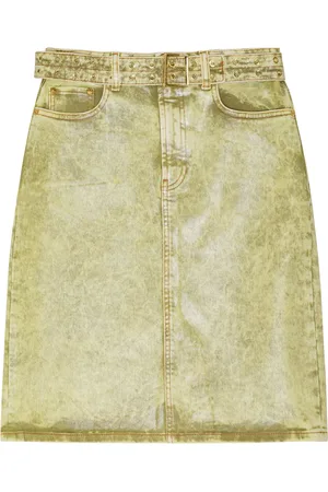 Ganni Jeansrock mit Bleach-Effekt