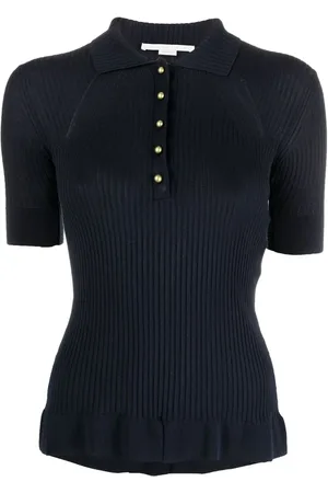 Stella McCartney Poloshirt aus geripptem Strick
