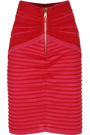 Balmain Drapierter Midirock