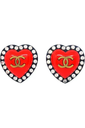 CHANEL 1995 Ohrclips mit Strass