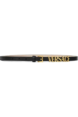 VERSACE Ledergürtel mit Logo-Print