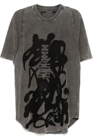 JULIUS JD T-Shirt mit Graffiti-Print