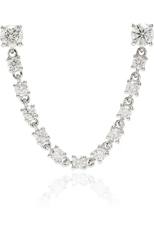 Anita 18kt Gelbgoldcreole mit einem Diamanten