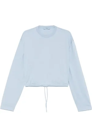 Prada T-Shirt mit Kordelzug-Saum