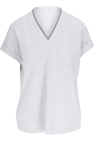 Brunello Cucinelli T-Shirt mit V-Ausschnitt