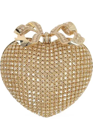 Self-Portrait Clutch mit Kristallen in Herzform