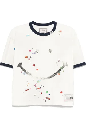 Maison Mihara Yasuhiro T-Shirt mit Smiley-Print