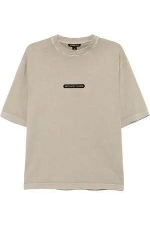 Michael Kors Stückgefärbtes T-Shirt mit Logo