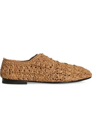 Dolce & Gabbana Derby-Schuhe aus gewebtem Raffiabast