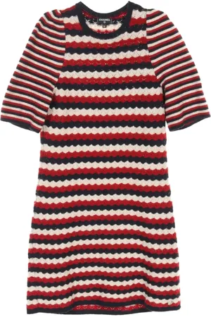 CHANEL 1986-1988 gestreiftes Kleid