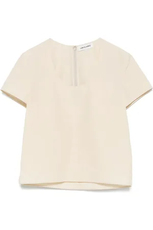 Low Classic Bluse mit U-Ausschnitt