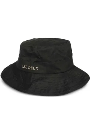 Les Deux Fischerhut mit Logo-Stickerei