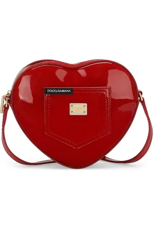 Dolce & Gabbana Heart Schultertasche aus Lackleder