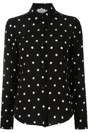 AMIR SLAMA Seidenhemd mit Polka Dots