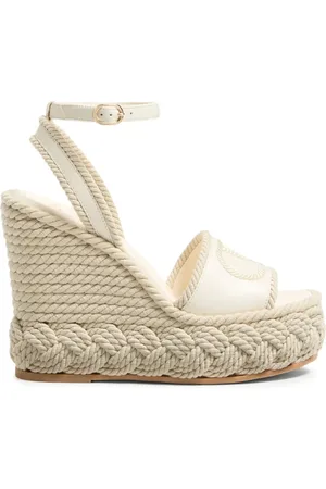 VALENTINO GARAVANI VLogo Torchon Wedge-Sandalen 130mm