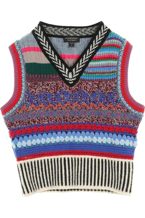Burberry 2000s Pullunder in Colour-Block-Optik