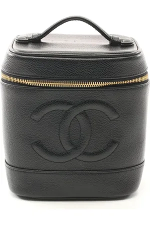CHANEL 2000-2002 Kosmetiktasche aus Kaviarleder