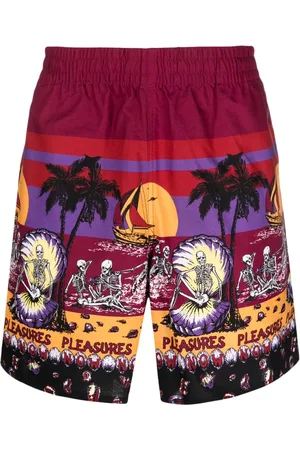 Pleasures Segelshorts mit Illustrations-Print