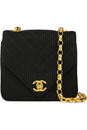 CHANEL 1992 Chevron Schultertasche