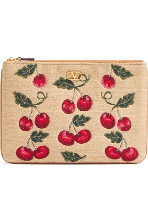 VALENTINO GARAVANI Clutch mit VLogo Signature Cherry-Print