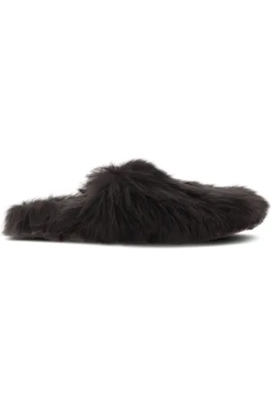 YVES SALOMON Slipper mit Shearling-Besatz
