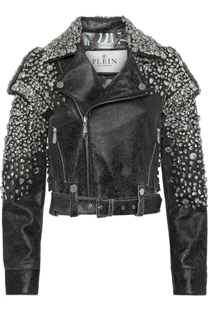 Philipp Plein Cropped-Lederjacke