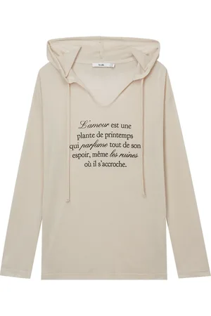 B+AB Hoodie mit Slogan-Print