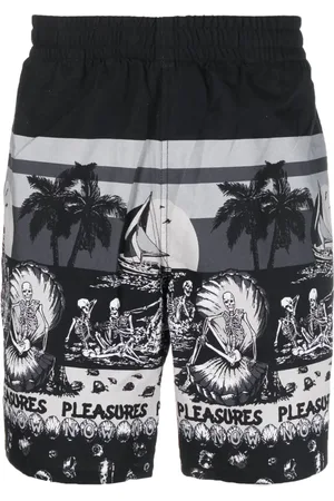 Pleasures Knielange Shorts mit Print