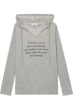 B+AB Hoodie mit Slogan-Print