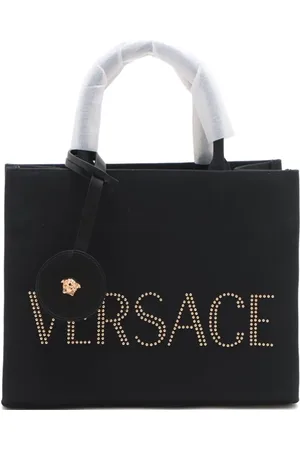 VERSACE 2020-2024 Tote Bag aus Canvas mit Logo