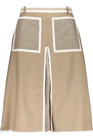 Burberry Midirock mit Kontrastborte