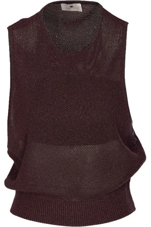 Elisabetta Franchi Drapiertes Mesh-Top