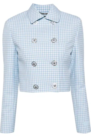 VERSACE Cropped-Jacke mit Medusa-Knöpfen