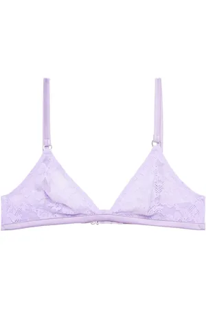 FLEUR DU MAL Triangel-BH aus geblümter Spitze