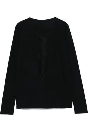 YOHJI YAMAMOTO T-Shirt mit Spitzendetail