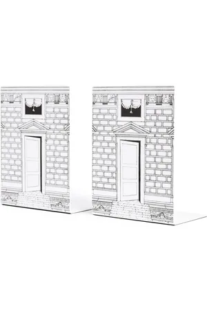 FORNASETTI Handbemalte Porta Buchstützen