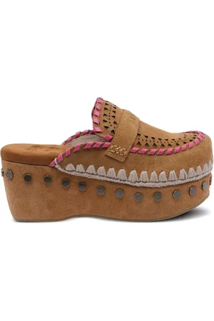 Mou Clogs mit Stickerei 65mm