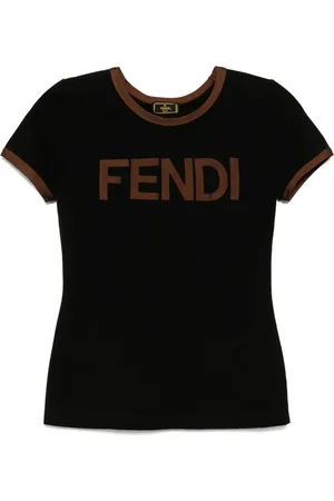 Fendi 1990-2000s Oberteil mit kurzen Ärmeln
