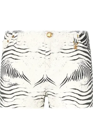 Roberto Cavalli Jeans-Shorts mit Zebra-Print