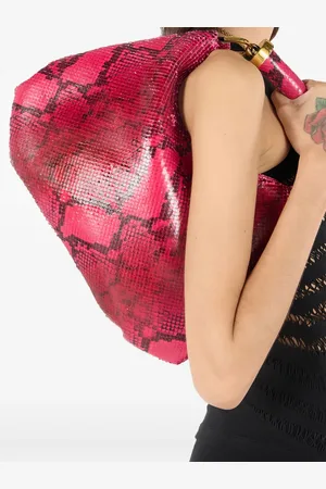 Roberto Cavalli Schultertasche mit Schlangen-Print