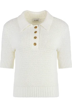 ST. JOHN Gestricktes Poloshirt